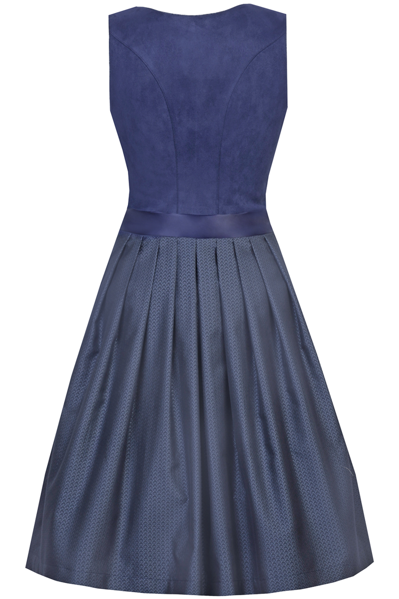 Midi-Dirndl mit Veloursoberteil deep ocean blue Bild 2