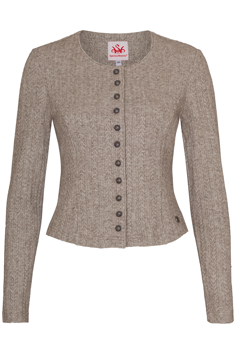 Dirndljacke Zopfstrick taupe