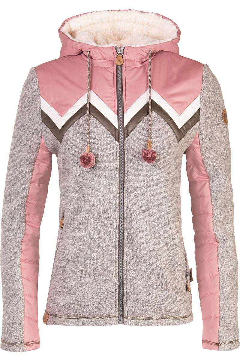 Damen-Outdoor-Jacke mit Kapuze grau Werner - Outdoorjacken Trachten Trachtenjacken, rosa Damen - Trachtenwesten