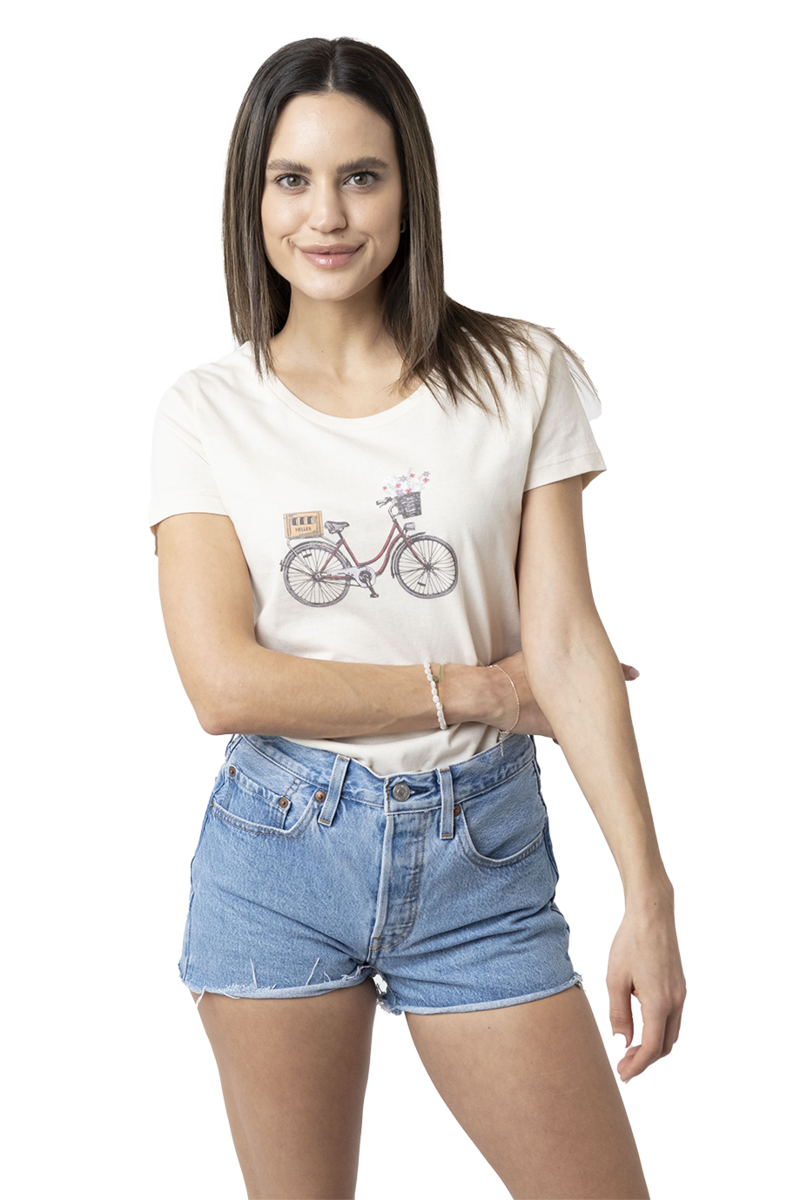 Damen T-Shirt 'Expresslieferdienst' naturcreme Bild 2