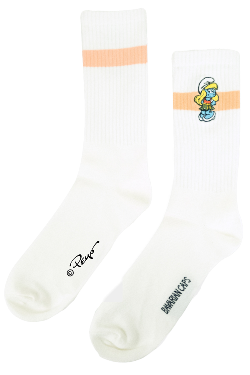 Damen Socken Schlumpfine wei