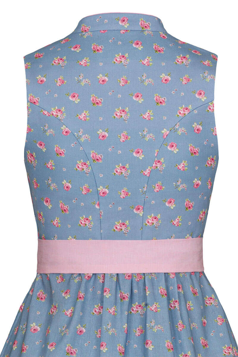 Umstandsdirndl mit Blumenmuster hellblau Bild 2