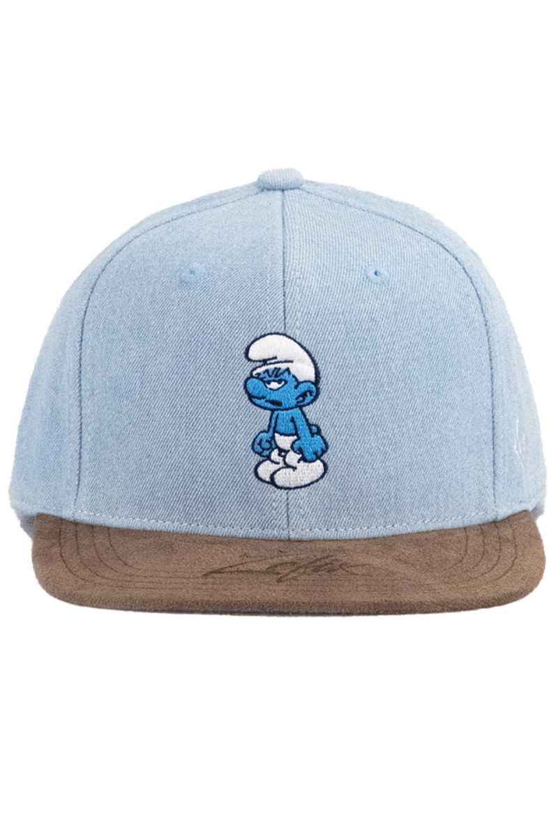 Herren Snapback Cap Schlmpfe 'Muffi Zefix' hellblau Bild 2