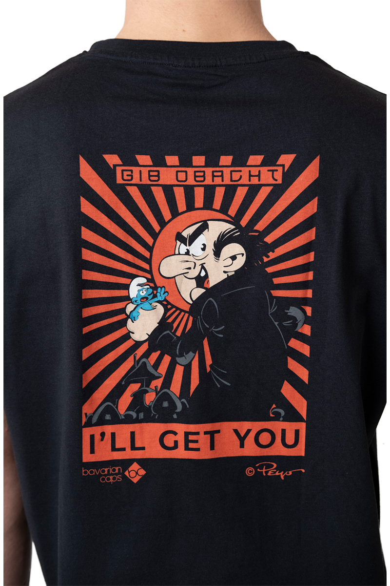 Herren Trachtenshirt 'Gargamel' schwarz Bild 2