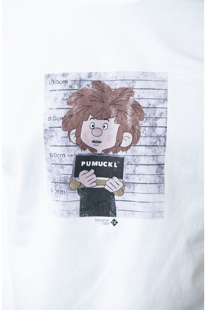 Herren Trachtenshirt 'Pumuckl wanted' wei Bild 2