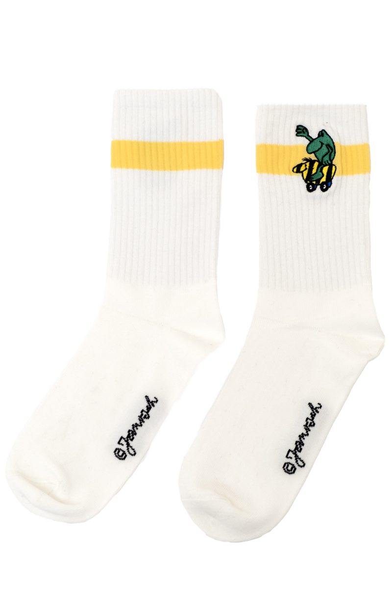 Unisex Sportsocken 'Tigerententaxi' wei