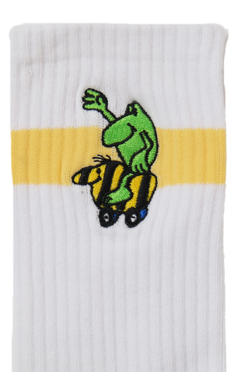 Unisex Sportsocken 'Tigerententaxi' wei Bild 2