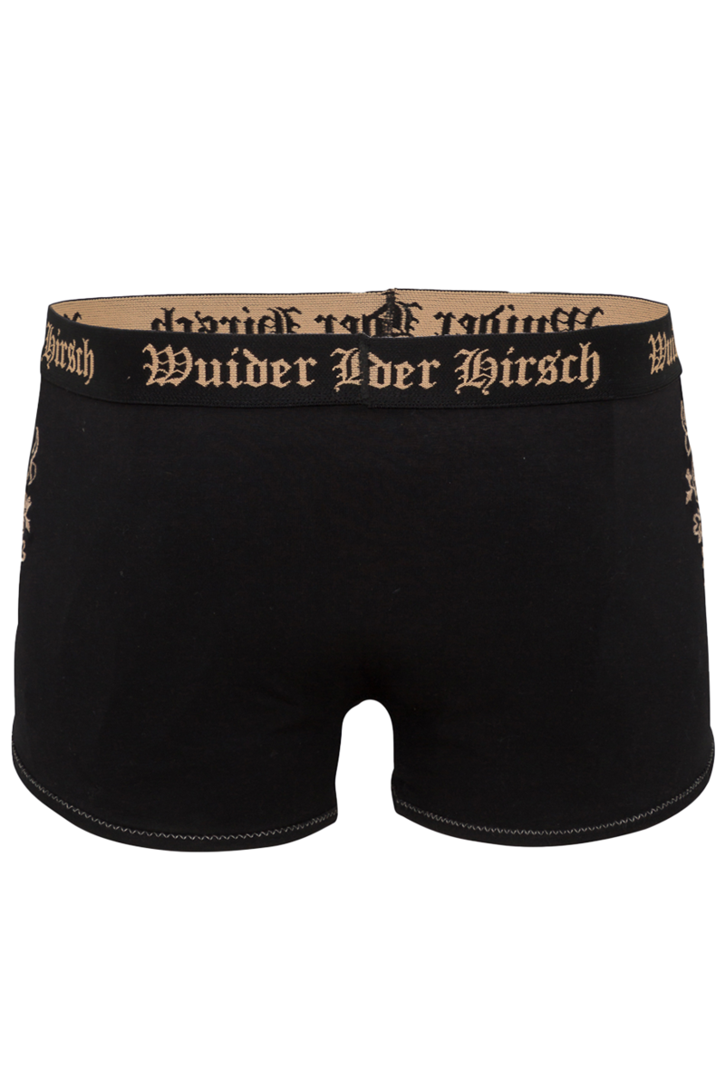 Herren Boxershorts Unterwsche 'Wuider Hirsch' schwarz Bild 2