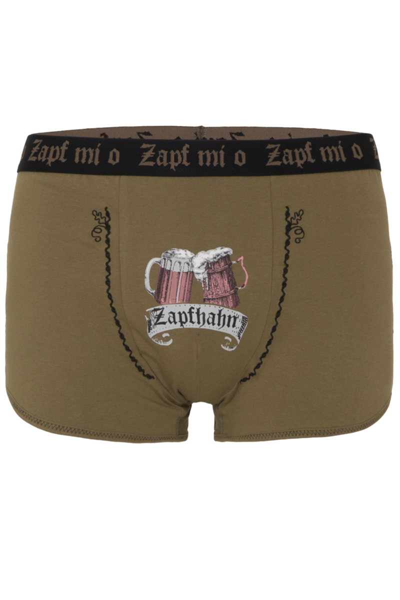 Herren Boxershorts Unterwsche 'Zapfhahn' oliv