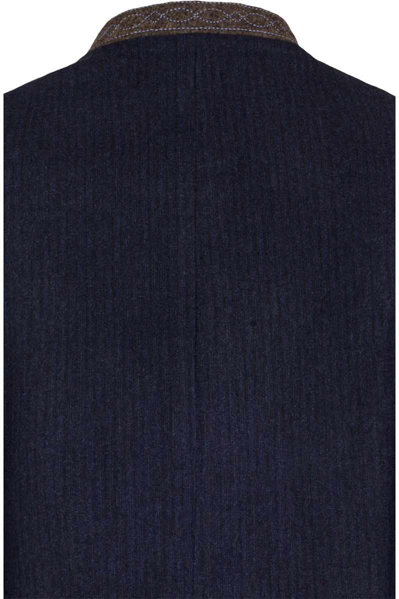 Trachtenweste Slim-Fit blau braun Bild 2