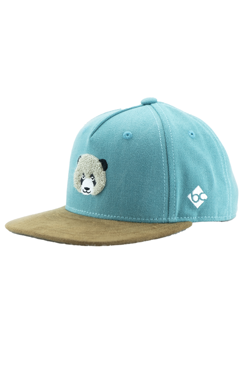 Kinder Snapback Cap Panda Teddy-Stick minze