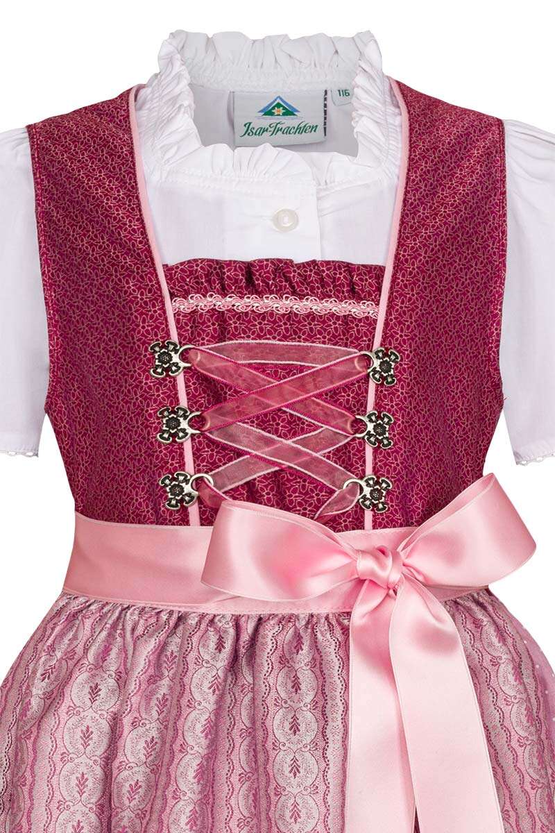 Kinderdirndl mit Bluse beere Bild 2