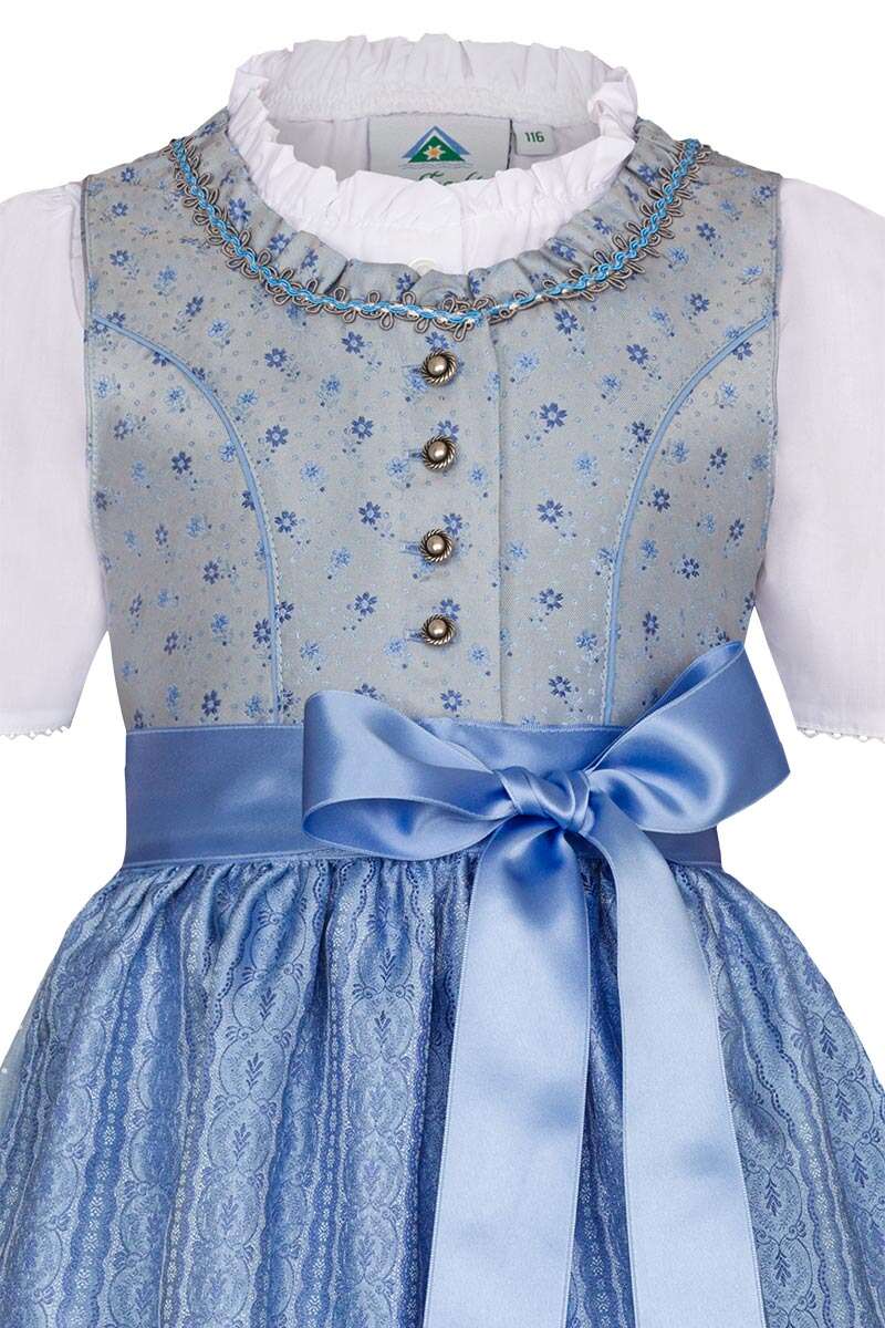 Kinderdirndl mit Bluse hellblau Bild 2