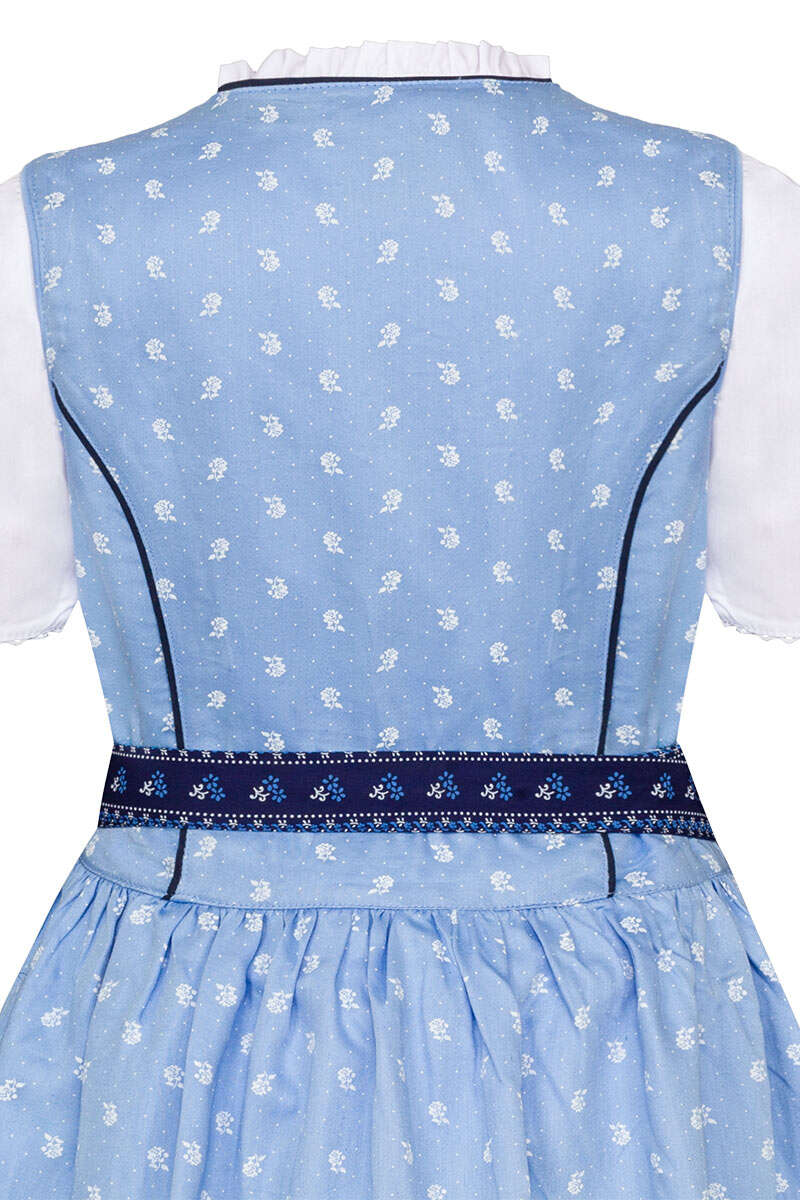 Kinder Baumwolldirndl mit Bluse hellblau Bild 2