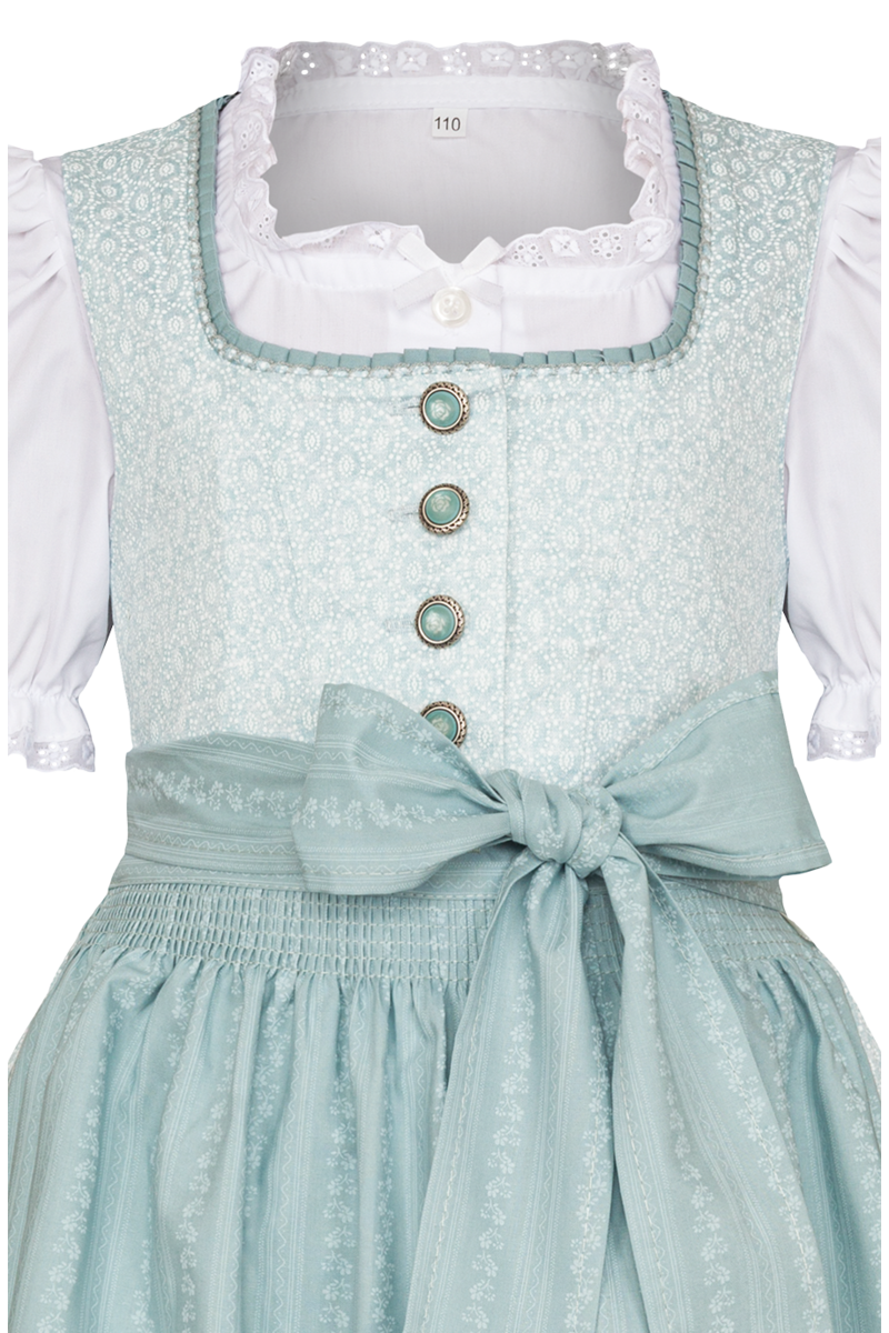 Kinder Dirndl mit Bluse mintgrn Bild 2