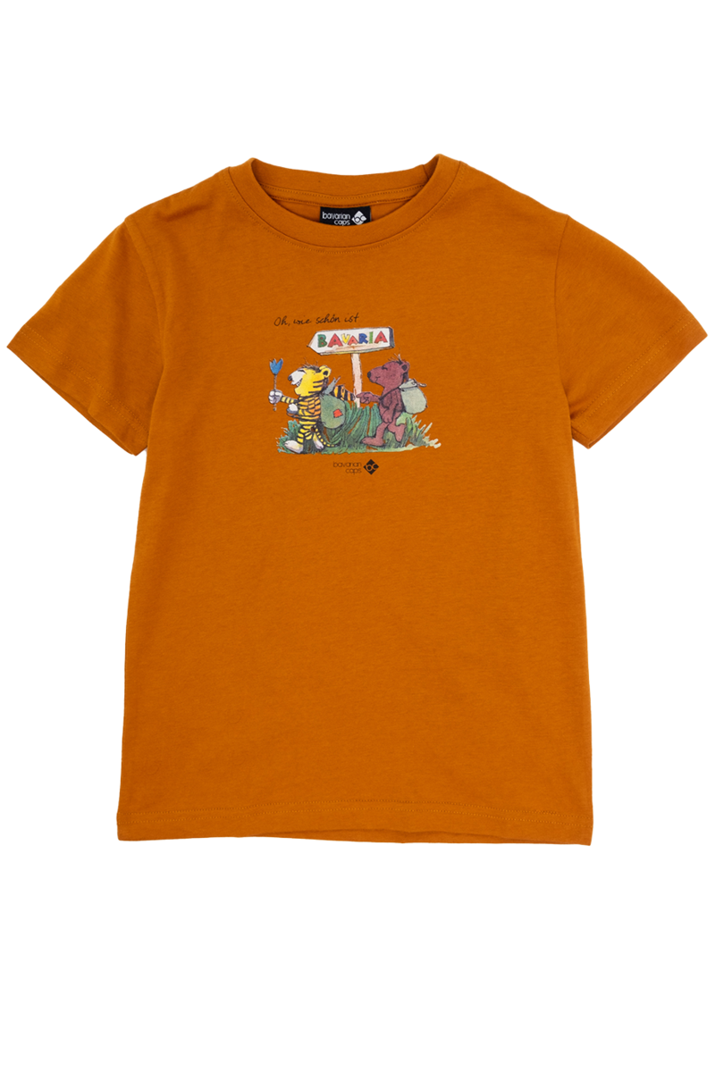 Kinder T-Shirt 'oh wie schn ist Bavaria' orange