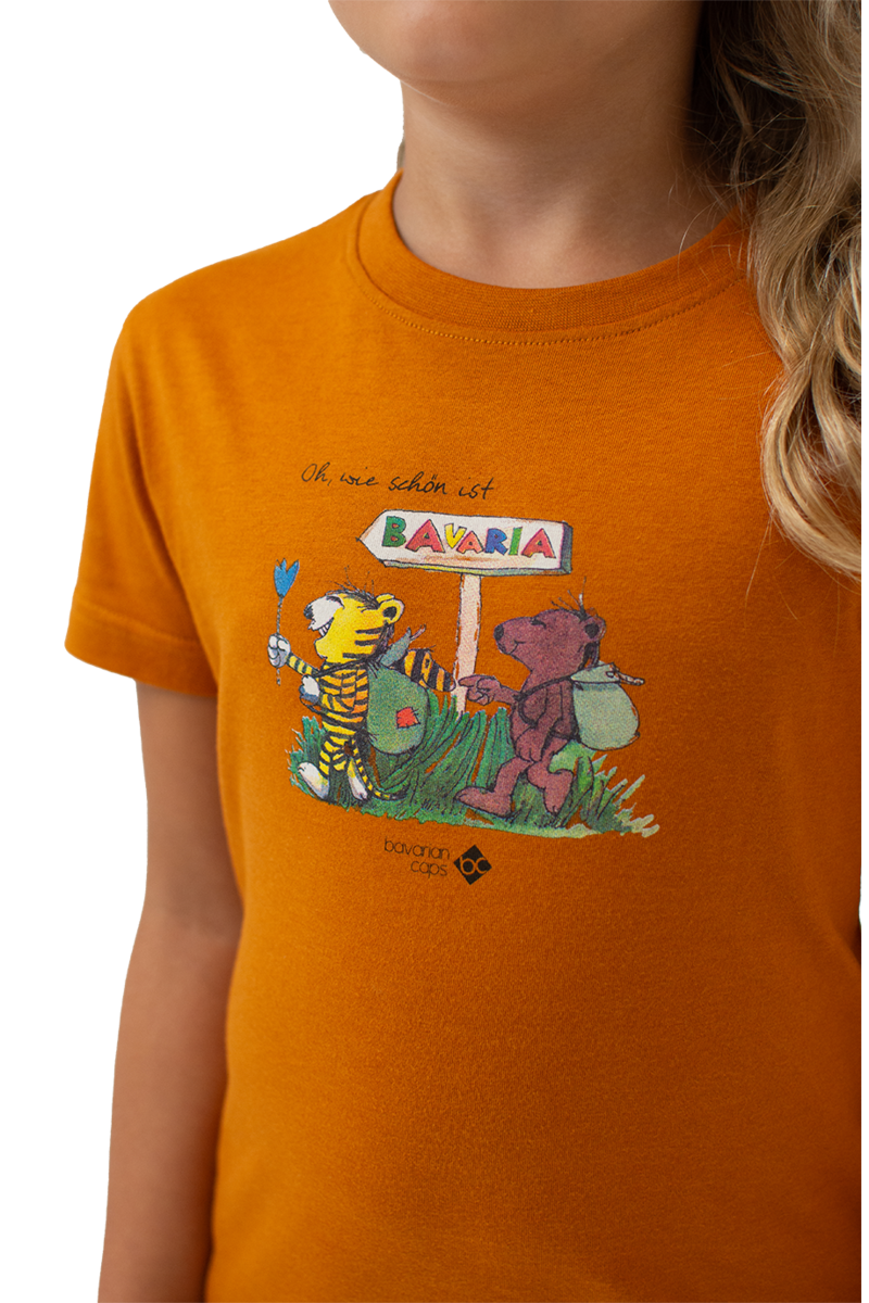 Kinder T-Shirt 'oh wie schn ist Bavaria' orange Bild 2