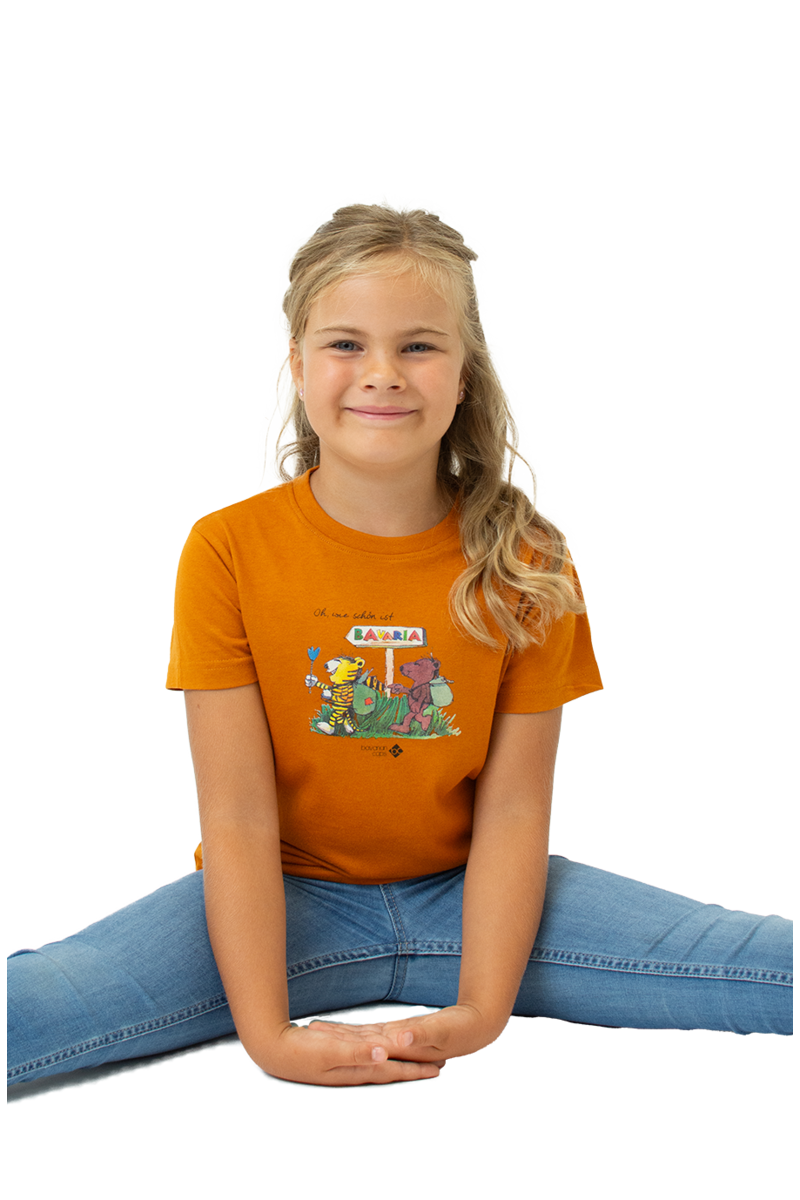 Kinder T-Shirt 'oh wie schn ist Bavaria' orange Bild 2