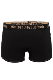 Herren Boxershorts Unterwsche 'Wuider Hirsch' schwarz