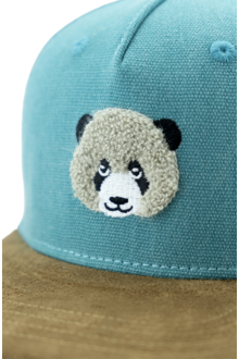 Kinder Snapback Cap Panda Teddy-Stick minze