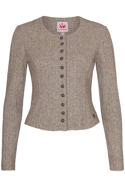 Dirndljacke Zopfstrick taupe