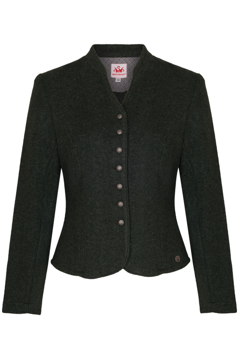 Damen Trachtenblazer Walkjacke dunkelgrn