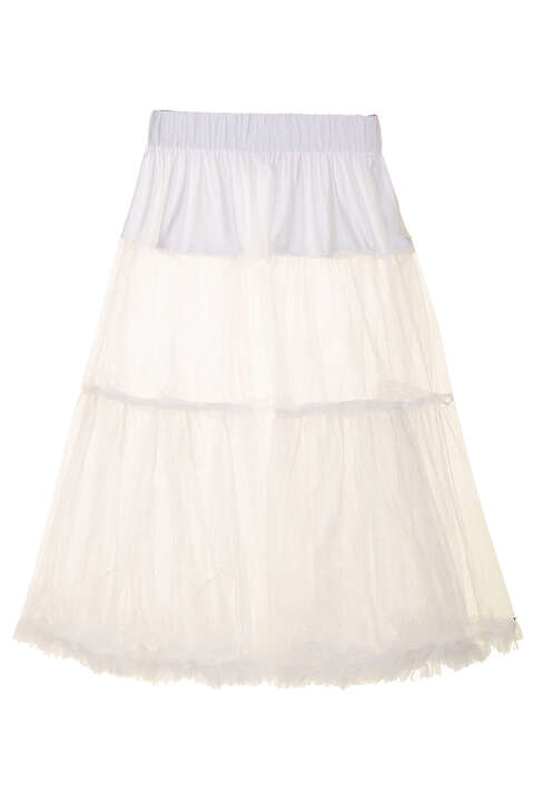 Damen Unterrock Petticoat 70 cm wei