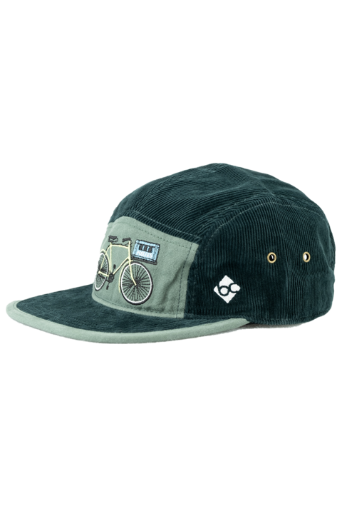 Herren Cord-Cap 'Expresslieferdienst Helles' dunkelgrn