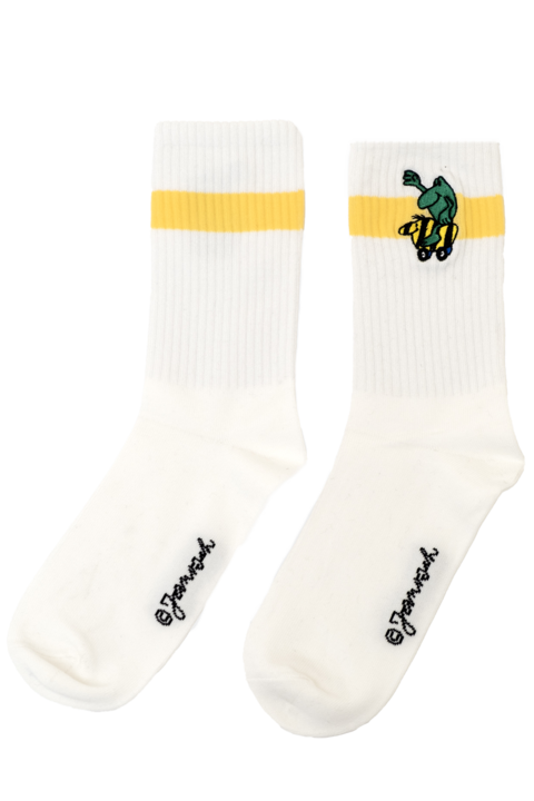 Unisex Sportsocken 'Tigerententaxi' wei