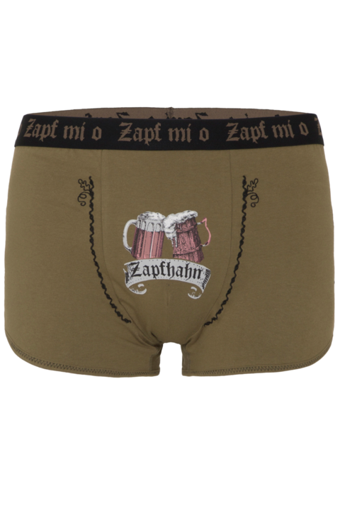 Herren Boxershorts Unterwsche 'Zapfhahn' oliv