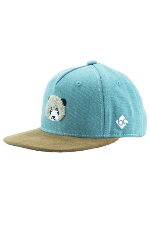 Kinder Snapback Cap Panda Teddy-Stick minze