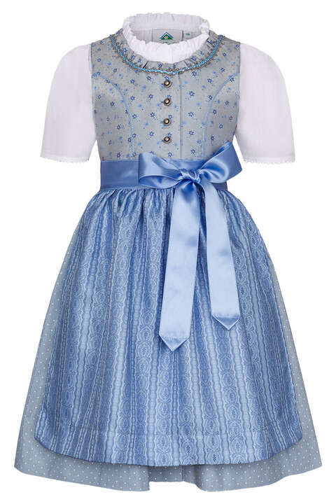 Kinderdirndl mit Bluse hellblau